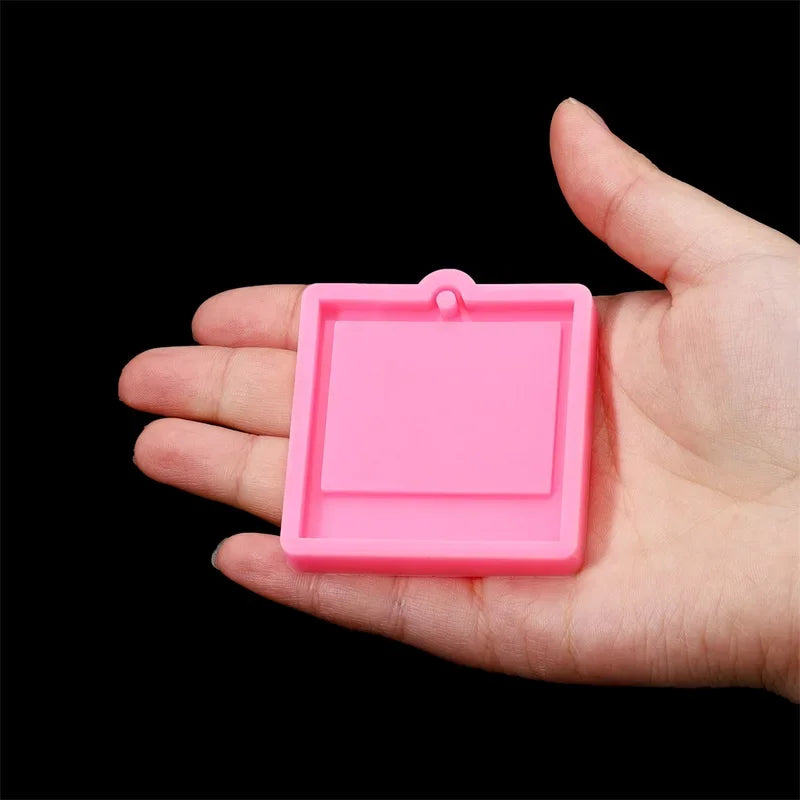 Photo Frame Epoxy Resin Keychain