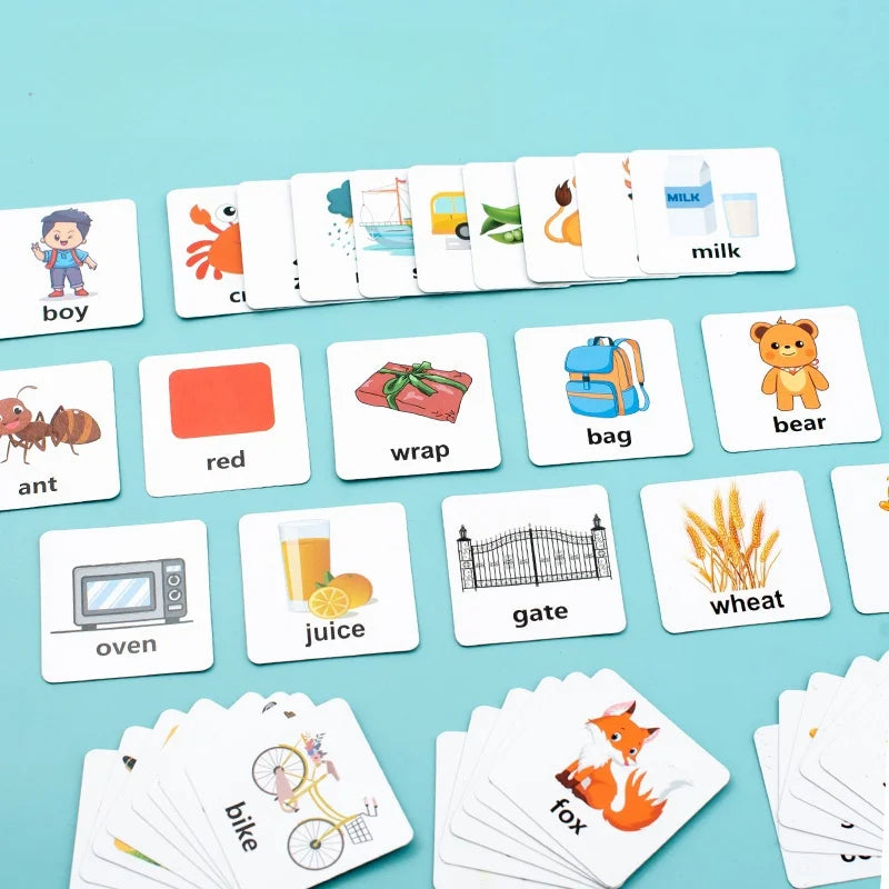 Children's English wooden Card Montessori