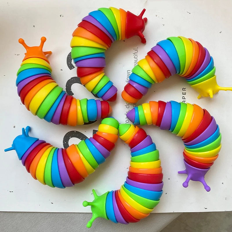3D Colorful Slug Snail Toy Articulated Flexible