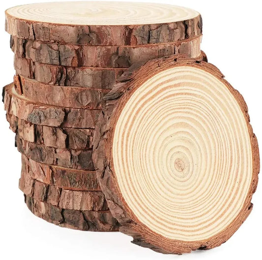3-16CM/1-10pcsThick Natural Pine Round Unfinished Wood Slices