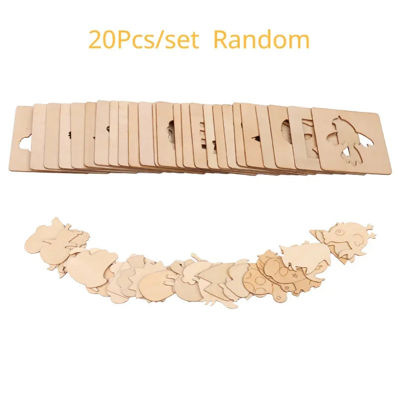 Kids Drawing Toys Montessori DIY Painting Stencils