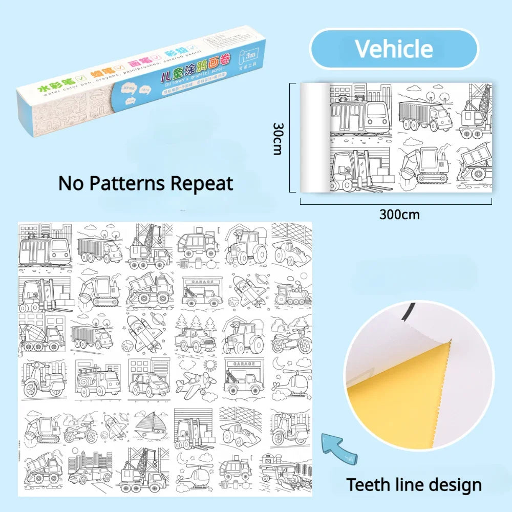 Wall-Safe Coloring Roll