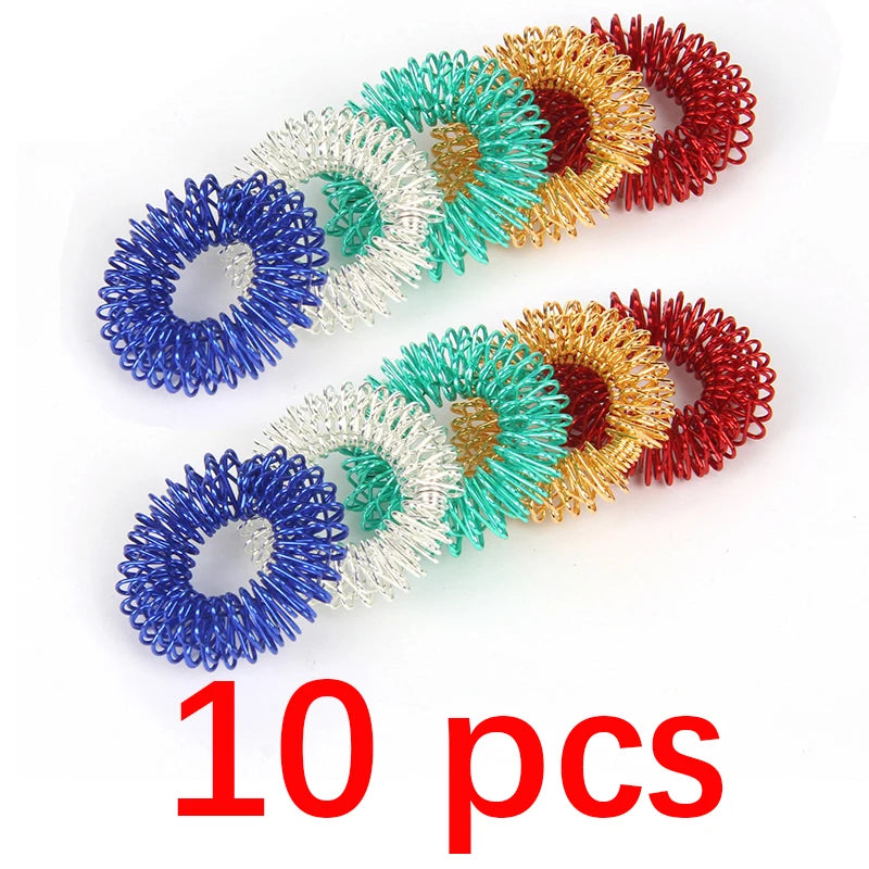 10pcs Finger Rings Set Stress Relief Fidget Toys