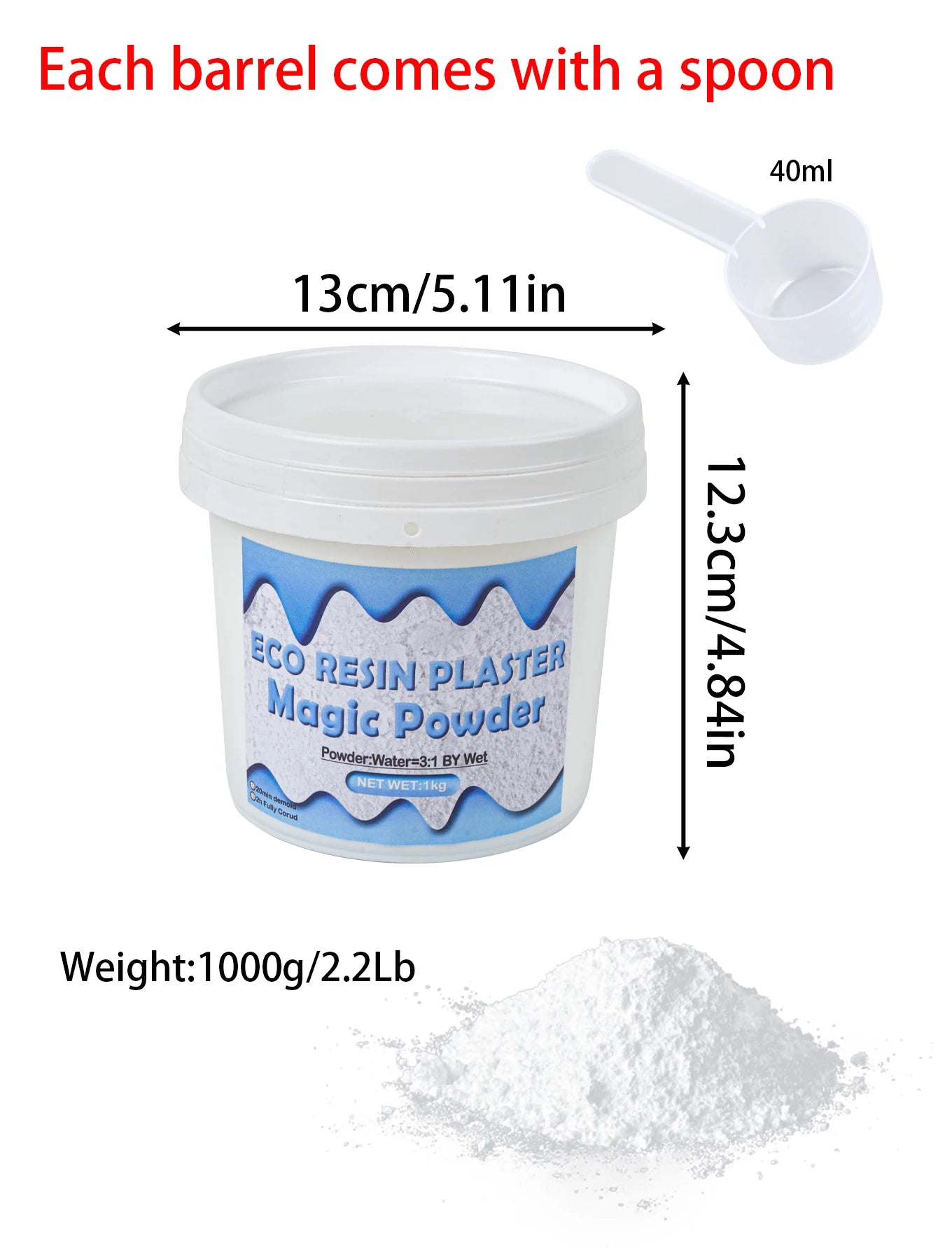 500/1000/1500g Resin Casting Powders High Density