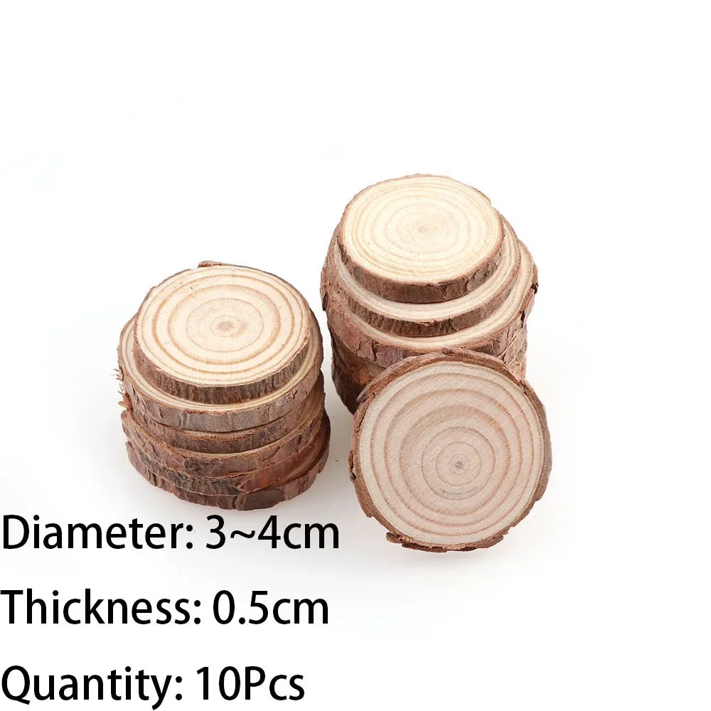 3-16CM/1-10pcsThick Natural Pine Round Unfinished Wood Slices