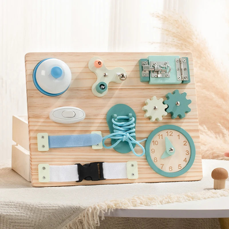 Wooden Activity Sensory Board for Fine Motor Skills