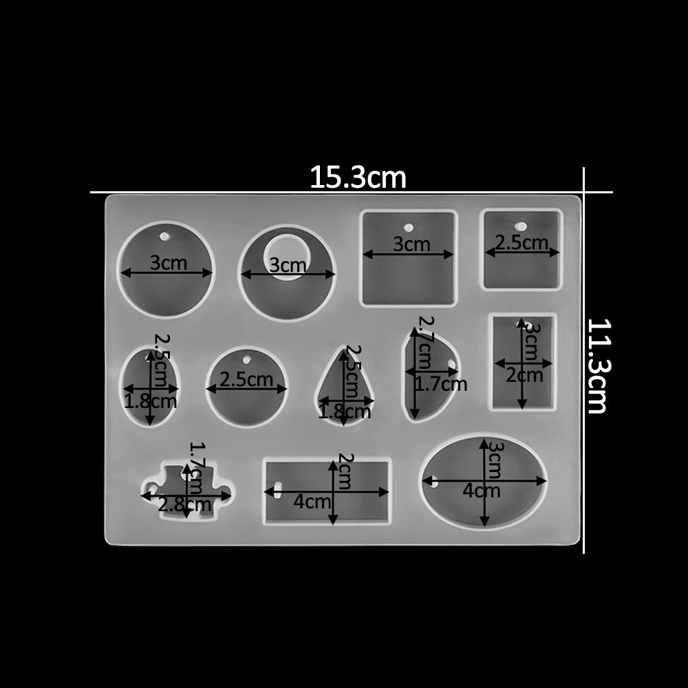 Earring Pendant Silicone Mold Epoxy Resin Jewelry Making Molds