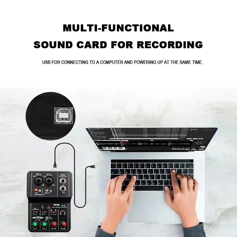 2 Channels Console Mini USB MIXER