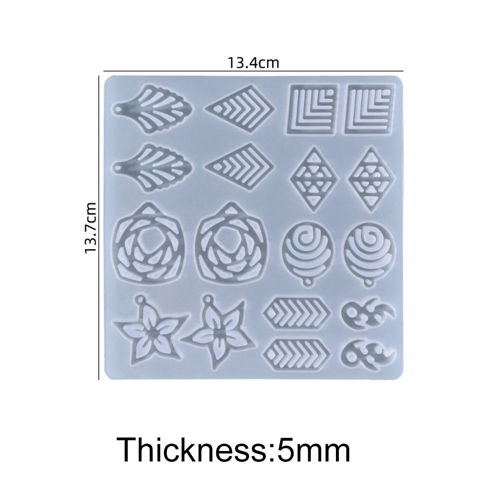 Earring Pendant Silicone Mold Epoxy Resin Jewelry Making Molds