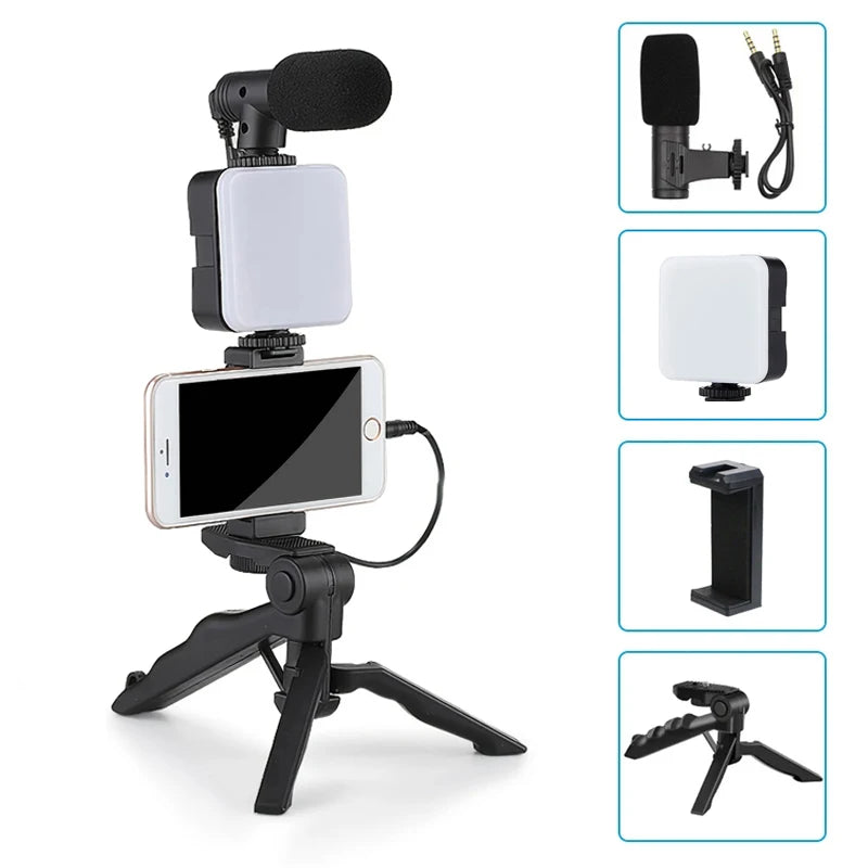 Smartphone Vlogging Kit With Tripod Phone Holder