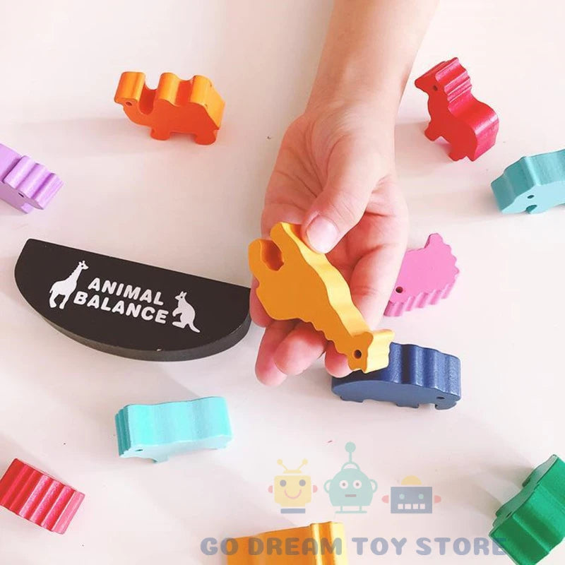 Wooden Montessori Balance Blocks Toys