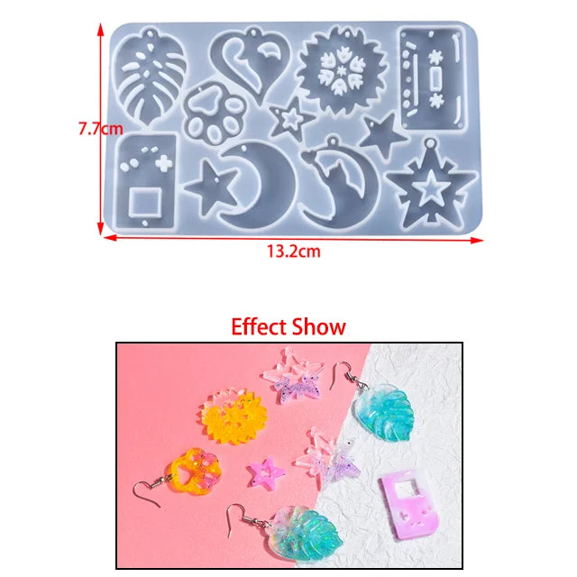 Earring Pendant Silicone Mold Epoxy Resin Jewelry Making Molds