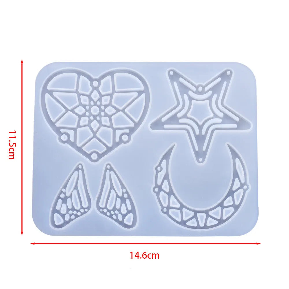 Earring Pendant Silicone Mold Epoxy Resin Jewelry Making Molds
