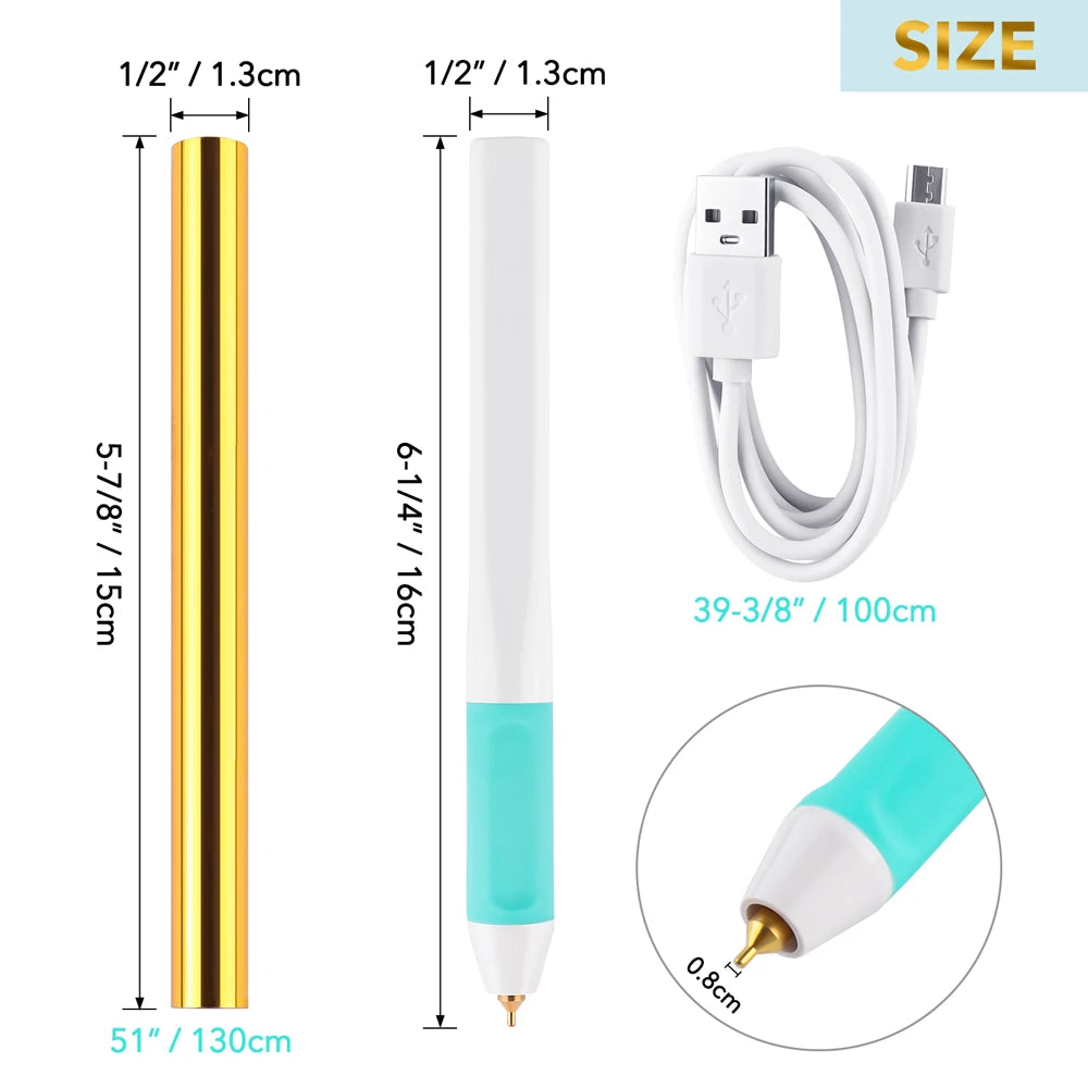 USB Powered Hot Foil Pen Set 0.8mm Heat
