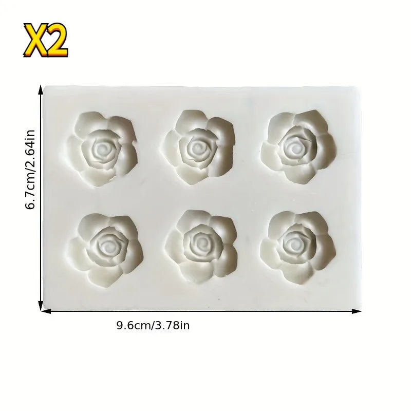 6Cavity 3D Pink Shape silicone Mol