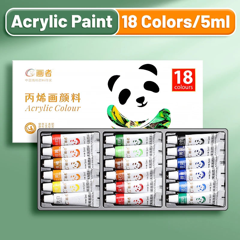 Acrylic Paint Set 12/18/24 Colors 5ml/0.17ozk