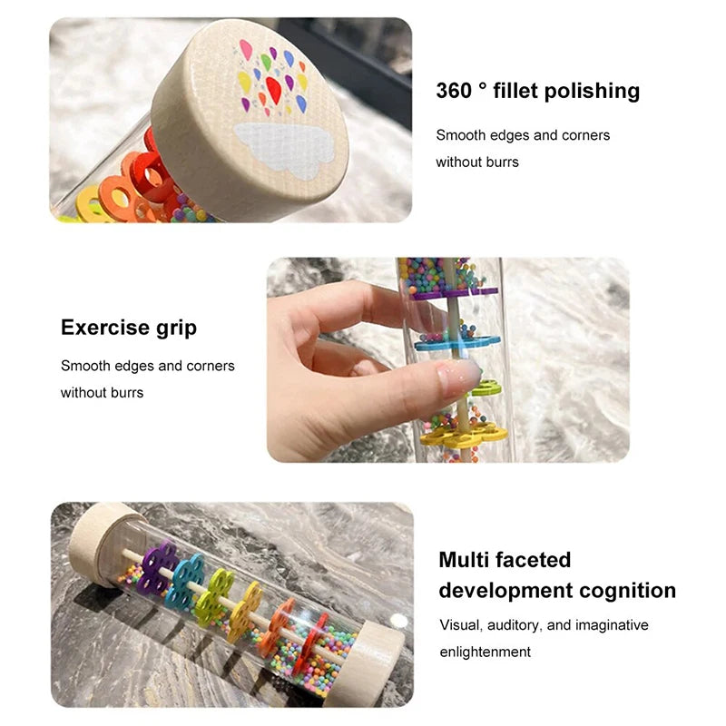 Baby Rain Stick Rainbow Hourglass