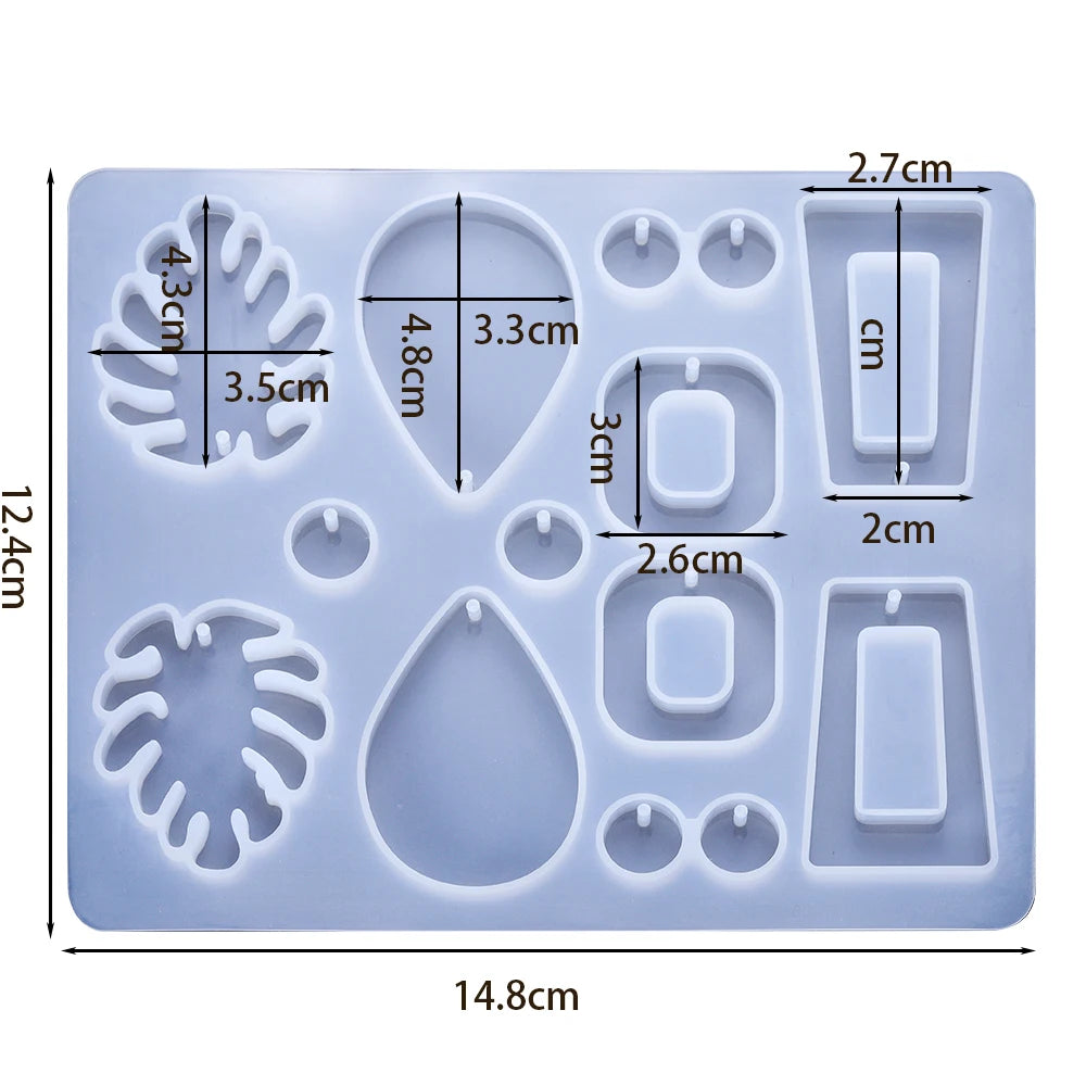 Earring Pendant Silicone Mold Epoxy Resin Jewelry Making Molds
