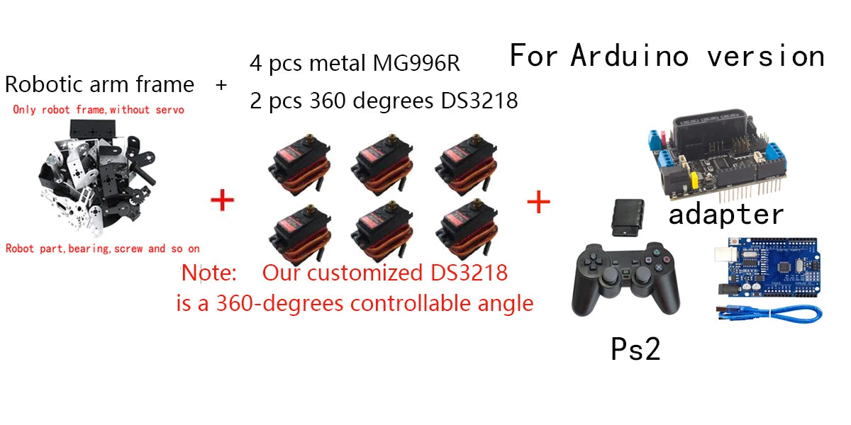 MG996 6 DOF Robot Arm