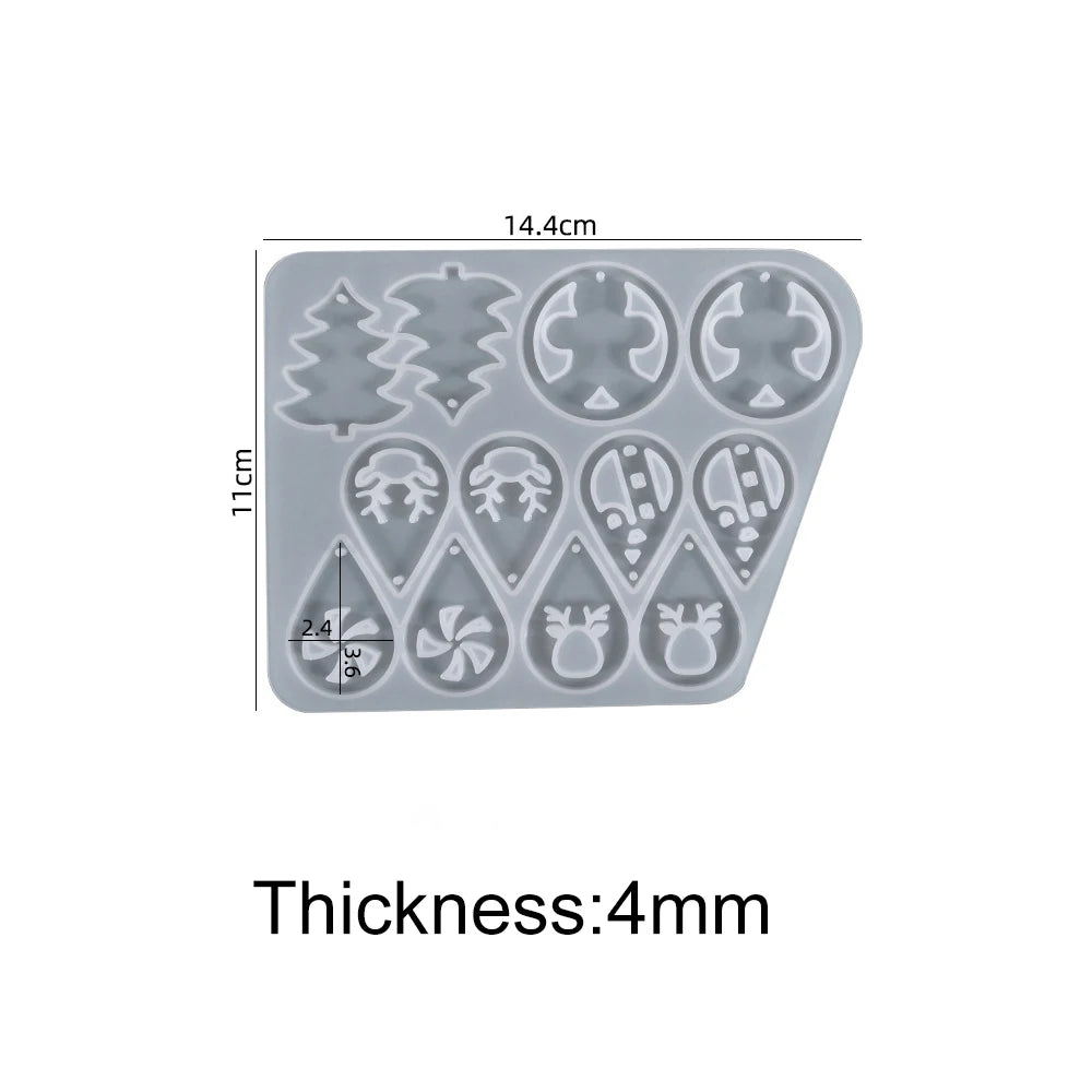 Earring Pendant Silicone Mold Epoxy Resin Jewelry Making Molds