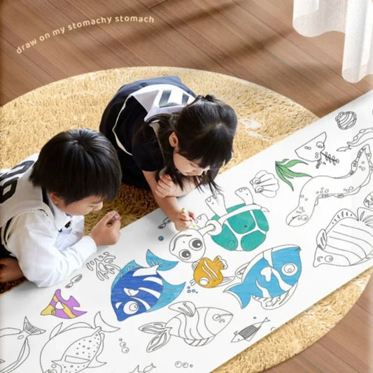 300CM DIY Drawing Roll Sticky Color Filling Paper