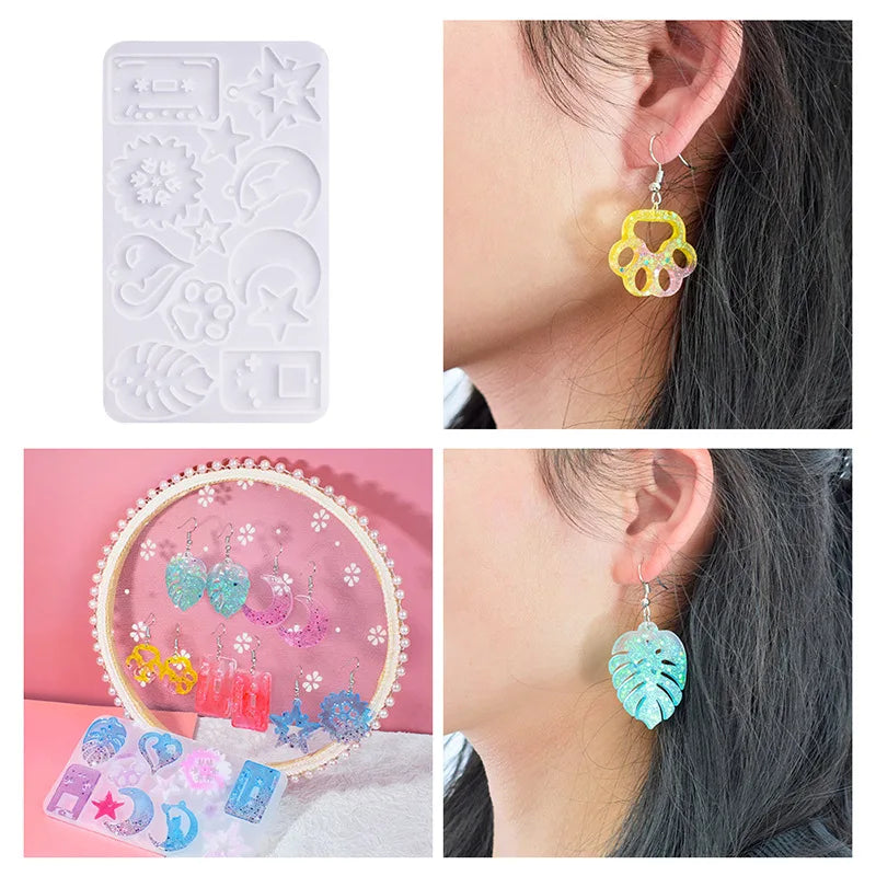 Earring Pendant Silicone Mold Epoxy Resin Jewelry Making Molds