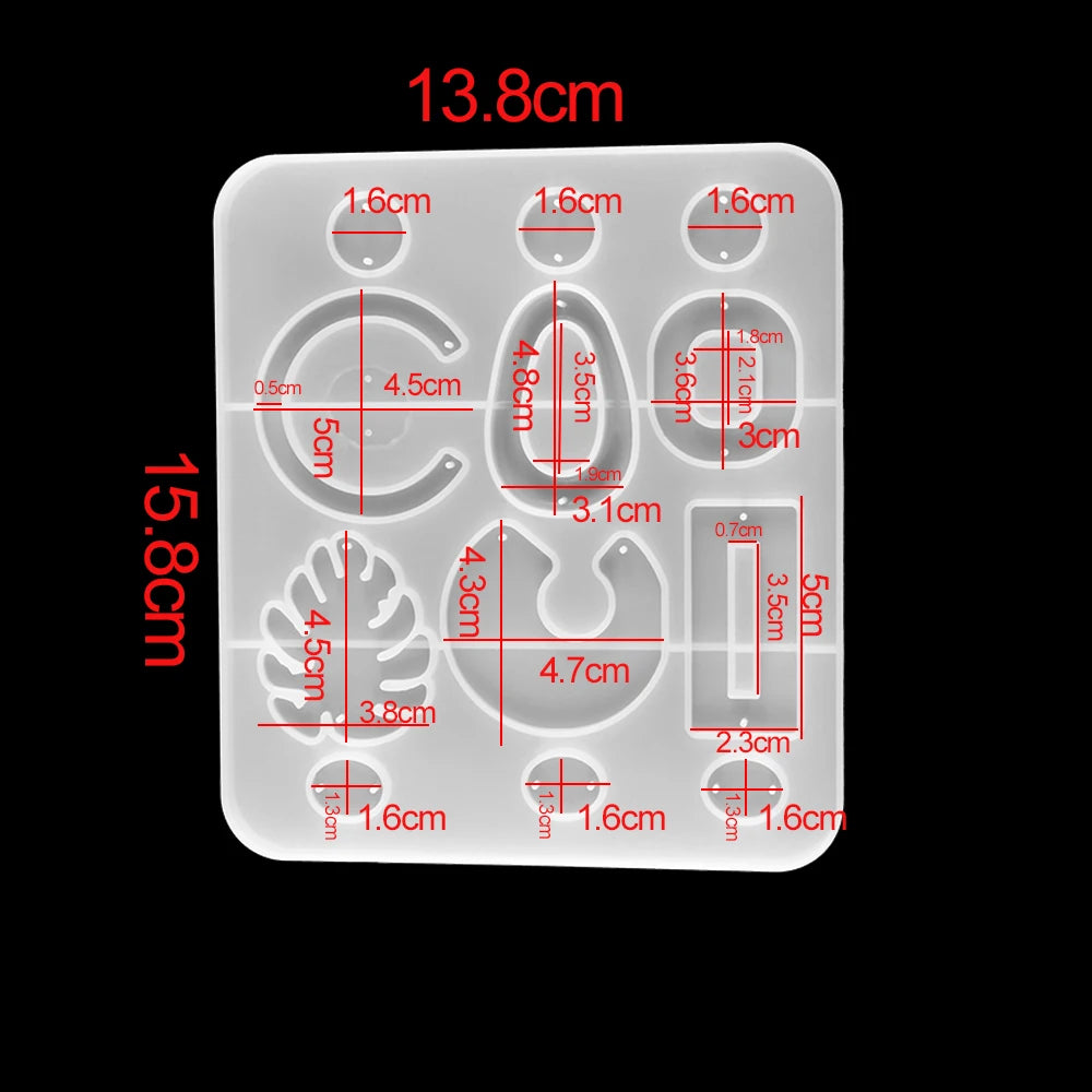 Earring Pendant Silicone Mold Epoxy Resin Jewelry Making Molds