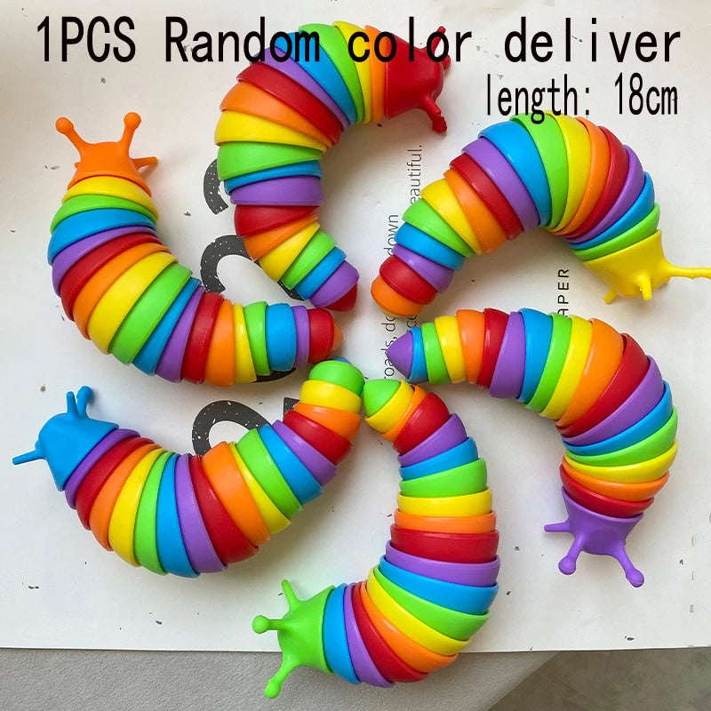 3D Colorful Slug Snail Toy Articulated Flexible