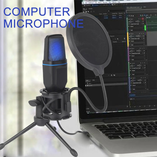 USB Microphone RGB Microfone Condensador