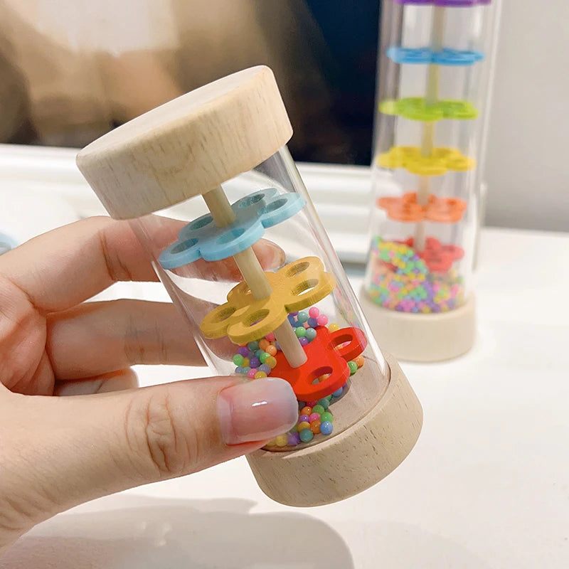 Baby Rain Stick Rainbow Hourglass
