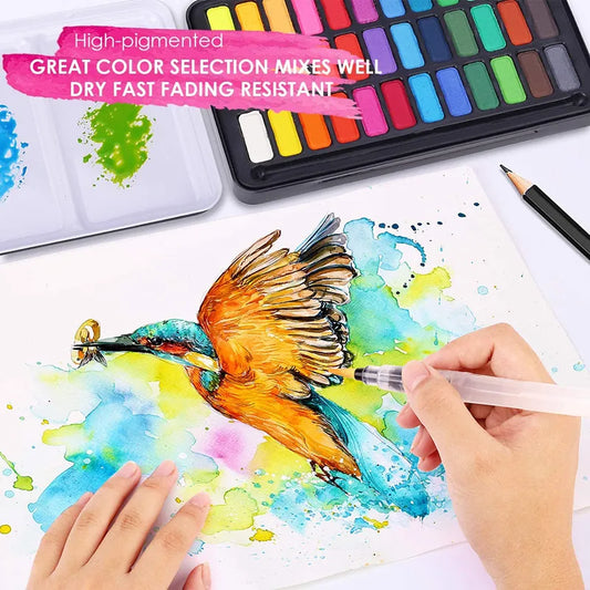Professional Watercolors Set 24/36 Colors Pigment