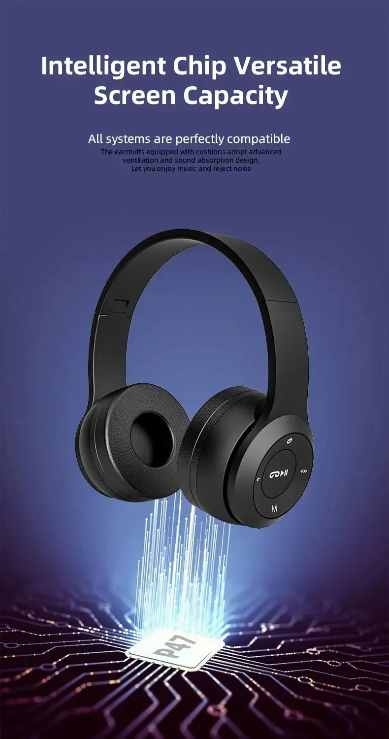 Stereo P47 Headset 5.0 Bluetooth Headset