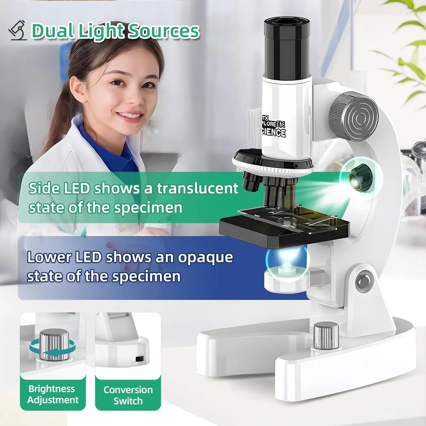 Children Science Experimental Biology Microscope