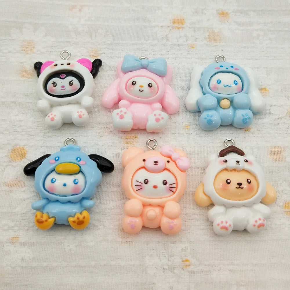 10pcs Resin Cartoon Charm Jewelry Accessories