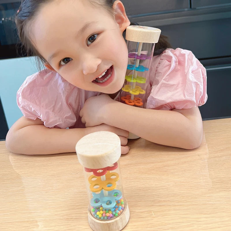 Baby Rain Stick Rainbow Hourglass