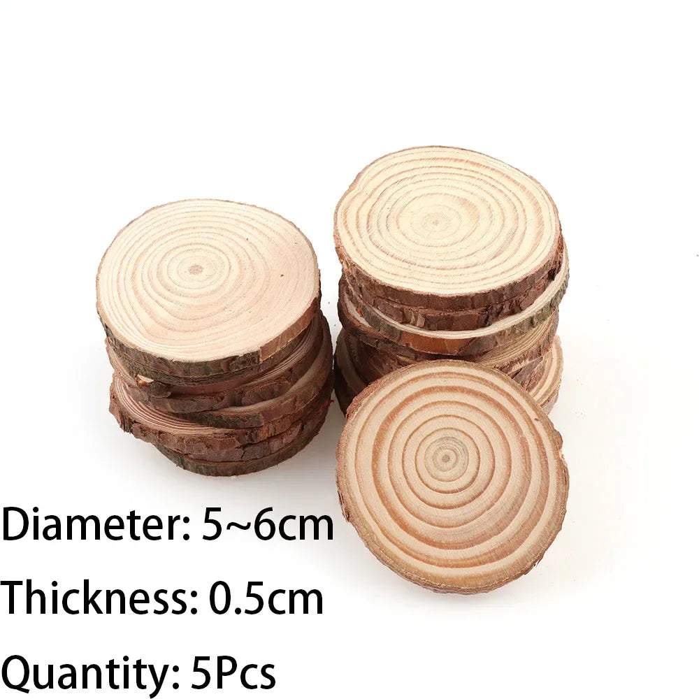 3-16CM/1-10pcsThick Natural Pine Round Unfinished Wood Slices