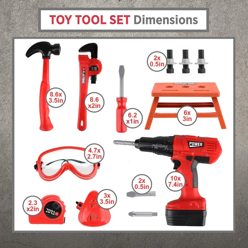 Power Construction Tool Set with Electric for kids