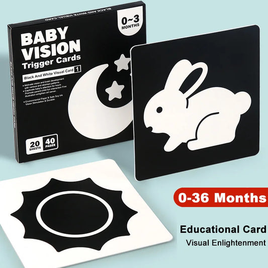 Montessori Black White Flash Cards