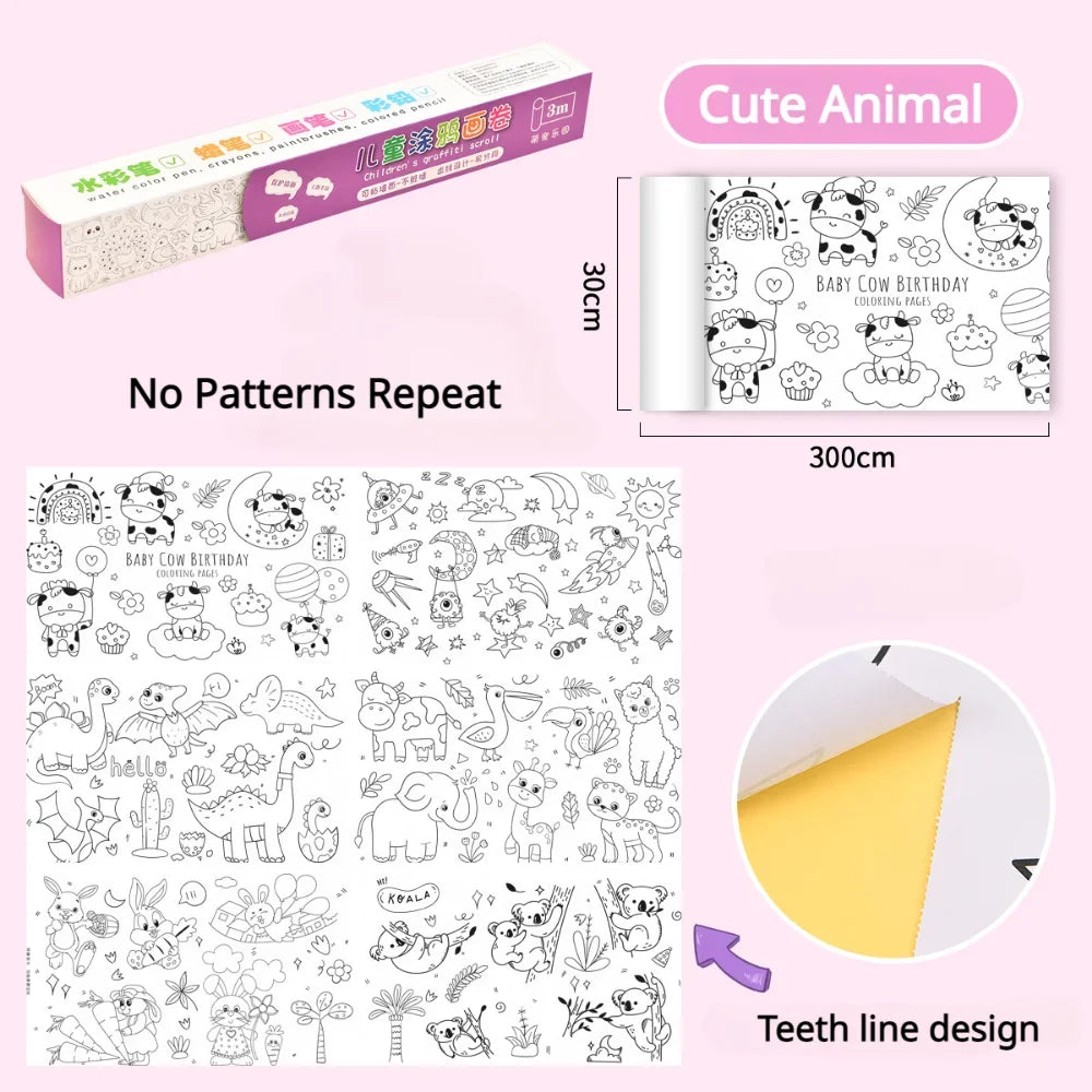 Wall-Safe Coloring Roll