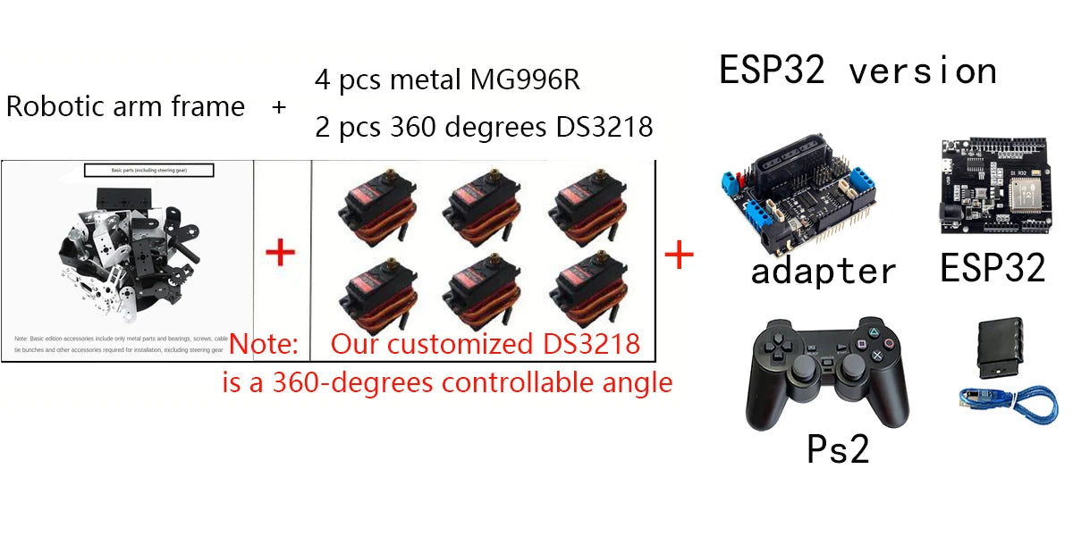 MG996 6 DOF Robot Arm