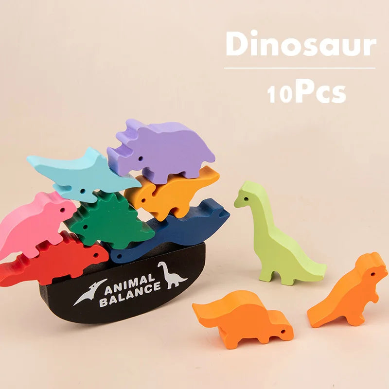 Wooden Montessori Balance Blocks Toys
