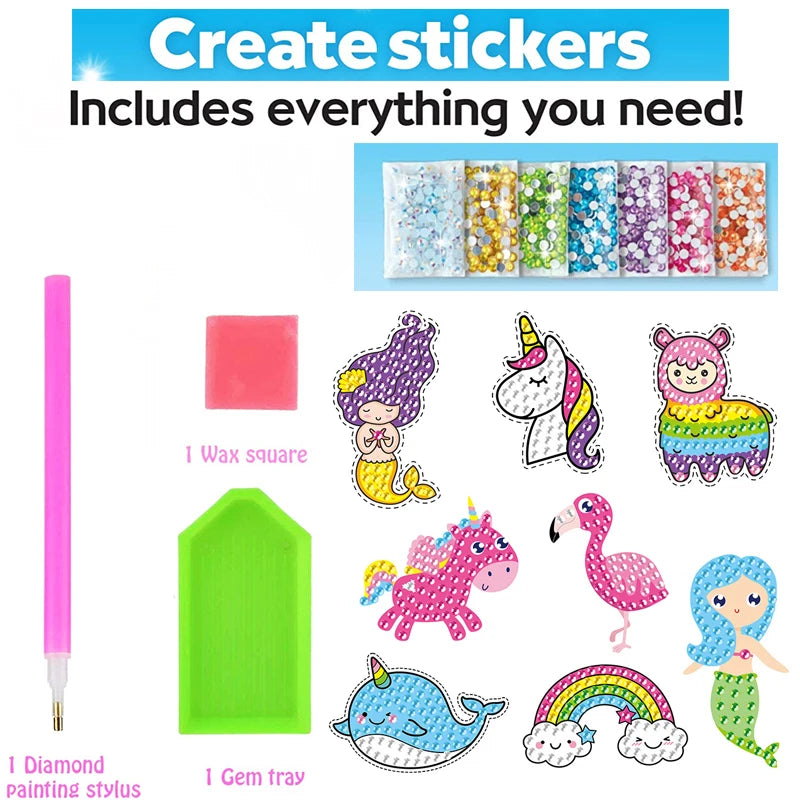 12 Create Big Gem Diamond Painting Sticker Kit