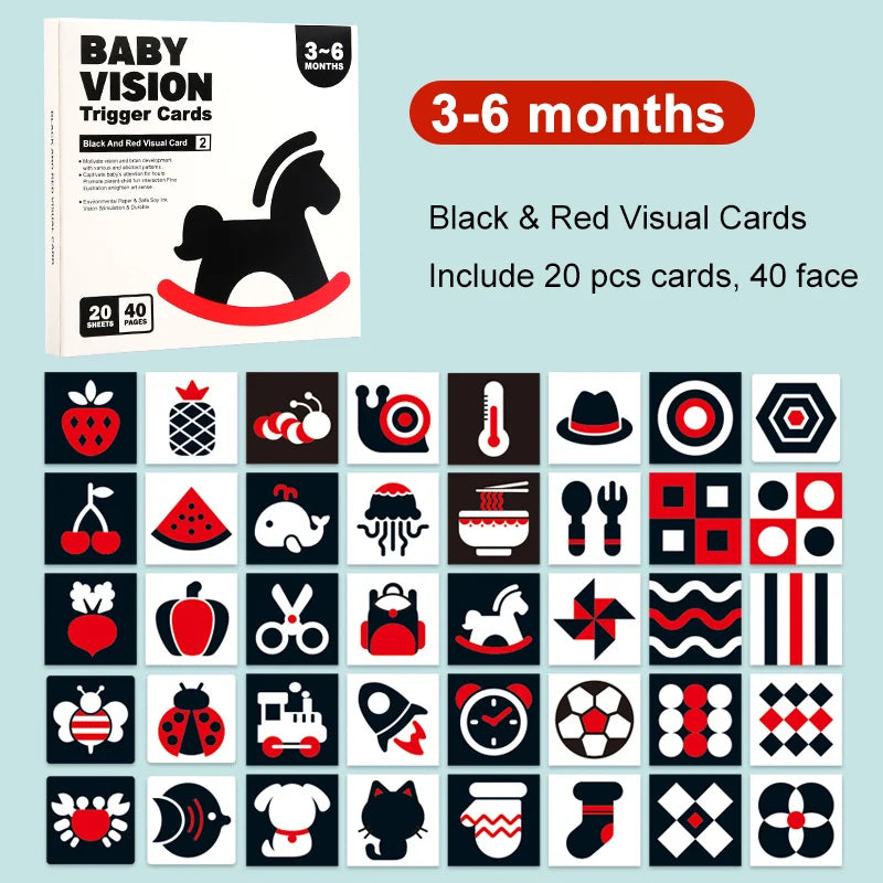 Montessori Black White Flash Cards