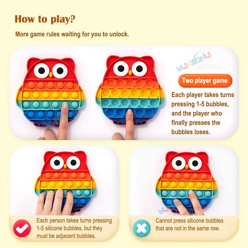 Rainbow Pop Push Bubblle Fidget