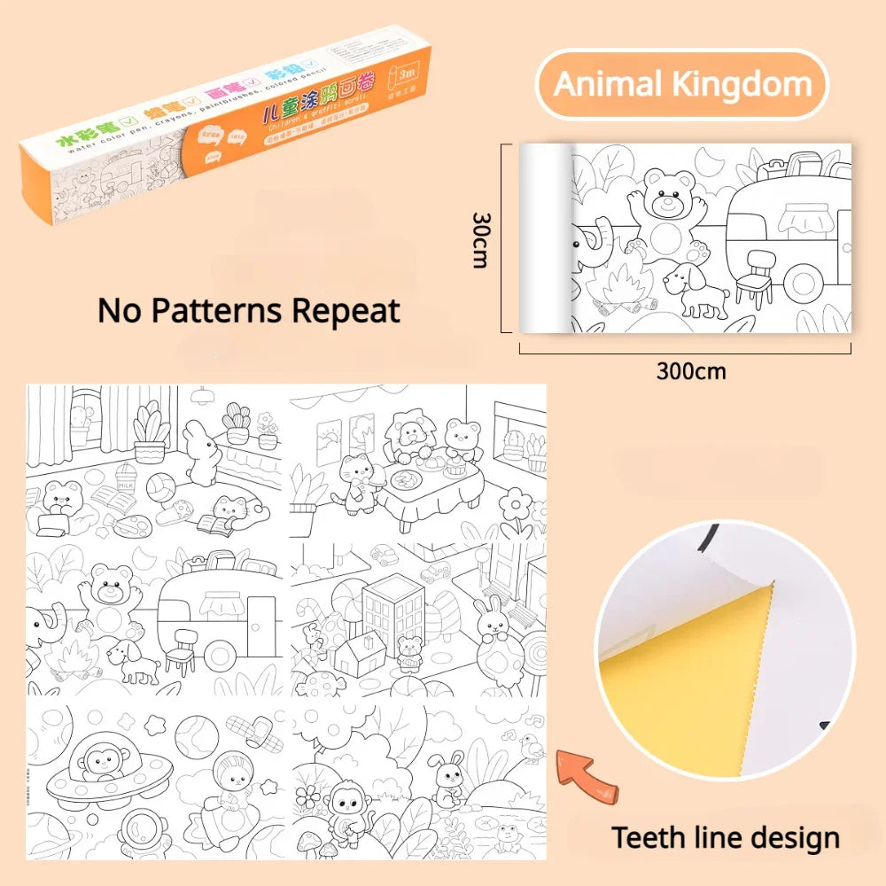 Wall-Safe Coloring Roll