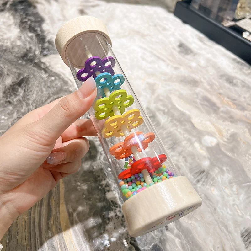 Baby Rain Stick Rainbow Hourglass