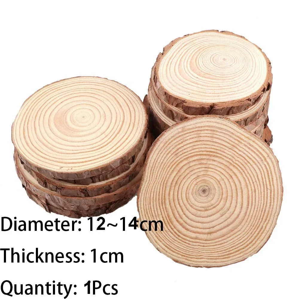 3-16CM/1-10pcsThick Natural Pine Round Unfinished Wood Slices