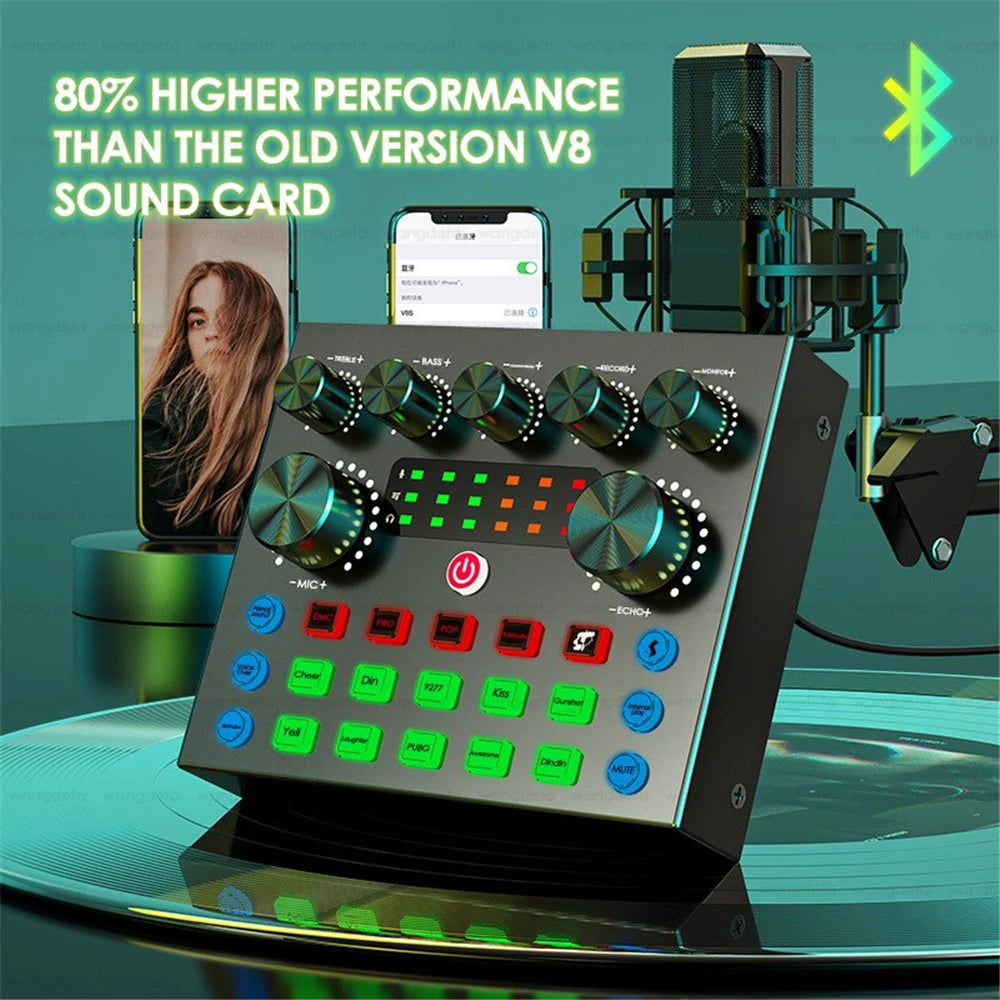 USB Microphone RGB Microfone Condensador