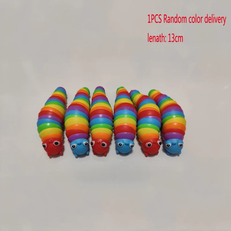 3D Colorful Slug Snail Toy Articulated Flexible